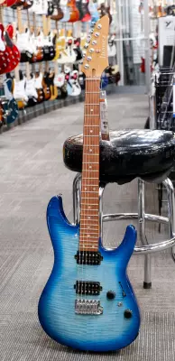 Ibanez - AZ Standard 6-String Electric Guitar - Transparent Turquoise Bur 2